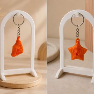 Orange Star Keychain