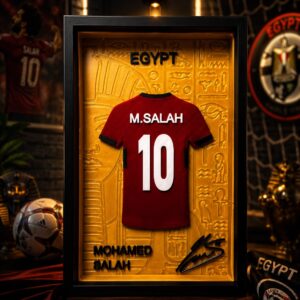 Mo Salah Egypt - Jersey frame With Signature