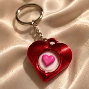 Heart Inside Heart Keychain